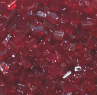 50g 5x4x2mm Red Lustre Tile Beads